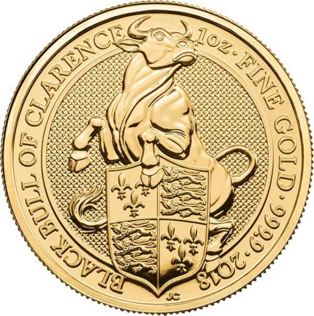 英国 女王守护神兽系列——克拉伦斯公牛金币