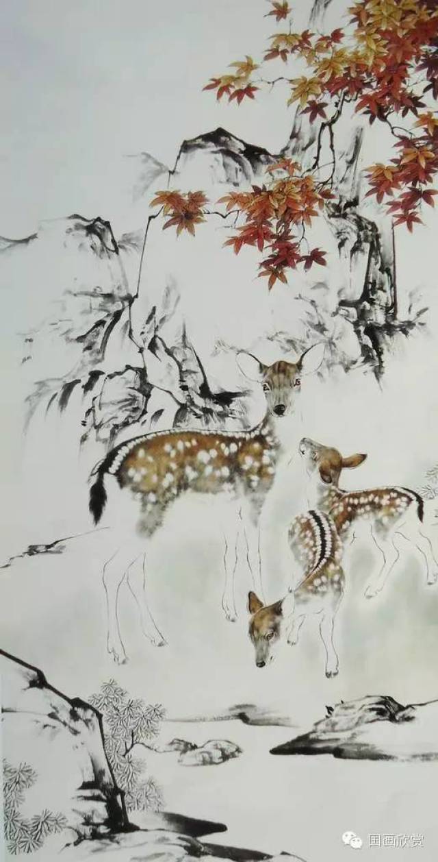 工笔画之梅花鹿的几种画法_手机搜狐网