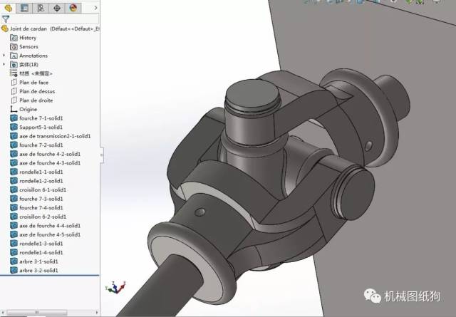 【工程机械】万向接头万向节3d数模图纸 solidworks设计