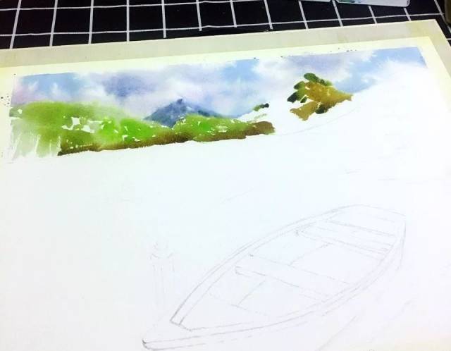 三分钟学画 |水彩新手入门必备临摹的风景画教程~零基础,无压力!