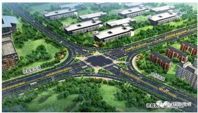 大桥南路与徐霞客大道近期平交方案 近期 另一条高铁配套道路 新澄