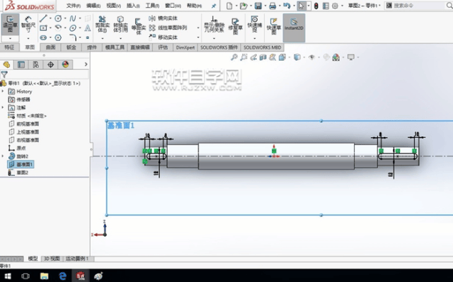 solidworks2016怎么画轴呢?