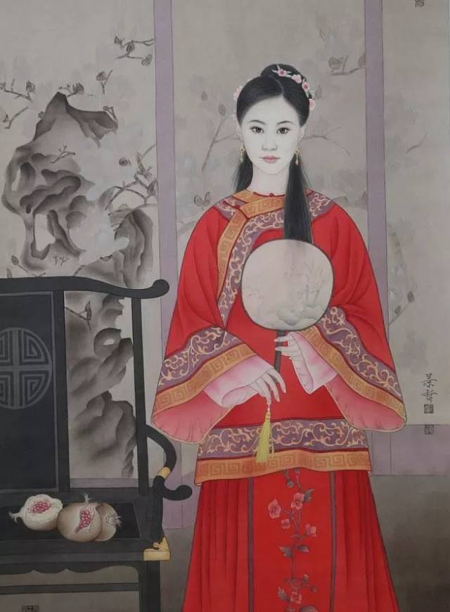 崔景哲笔下的工笔人物,个个都是大美人