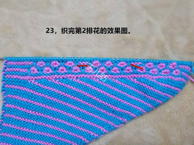 中间蝴蝶结棉拖鞋图文教程 玉儿纺 内附图纸起针表