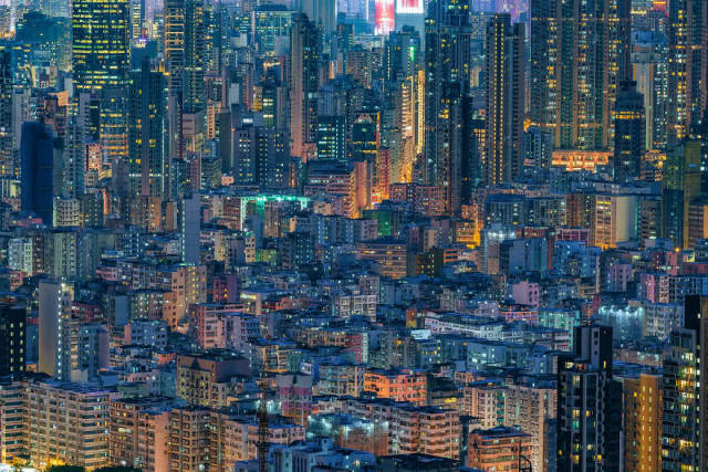 实拍香港的高楼大厦,密集得令人窒息