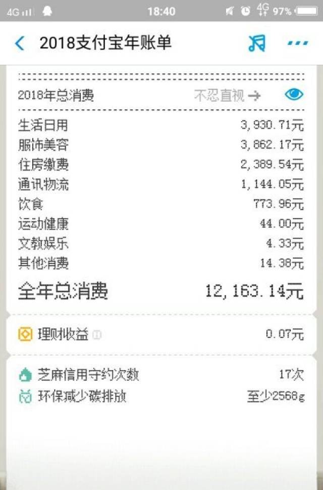 18年微信年账单什么时候出上热搜,支付宝账单看完,我这么有钱?