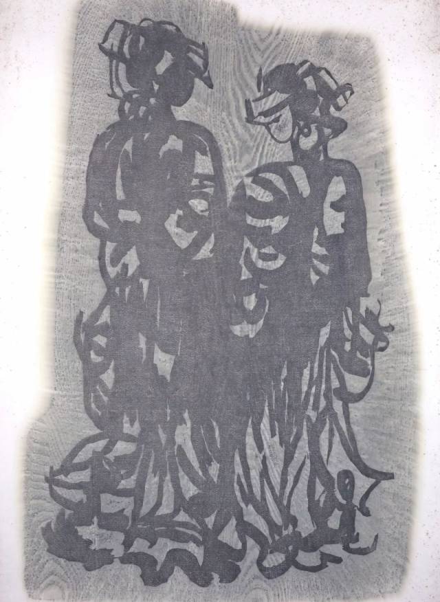 版画展银奖 凉山姑娘 水印木刻 第九届全国美展铜奖,中国鲁迅版画奖