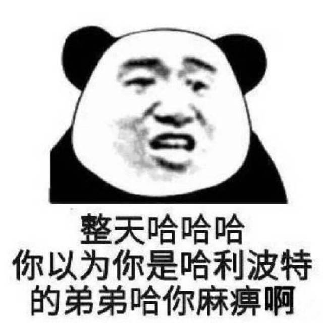 搞笑表情包:整天哈哈哈,你以为你是哈利波特的弟弟啊