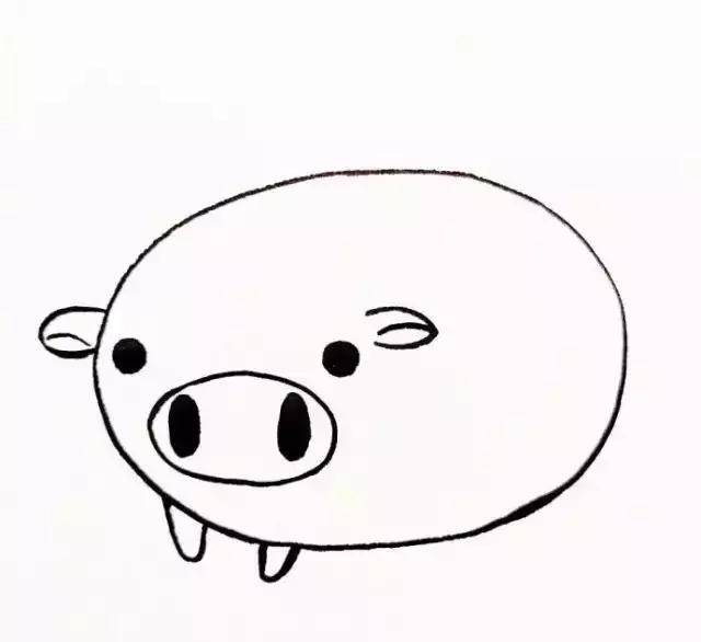 兴宏信亲子简笔画 | 可爱的小猪来啦~祝你2019猪年诸事顺利!