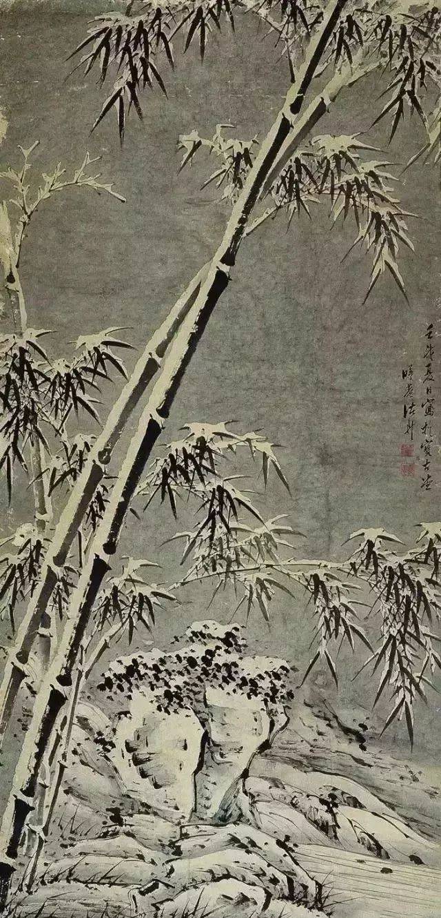 十大名家画雪竹,声萌悠然