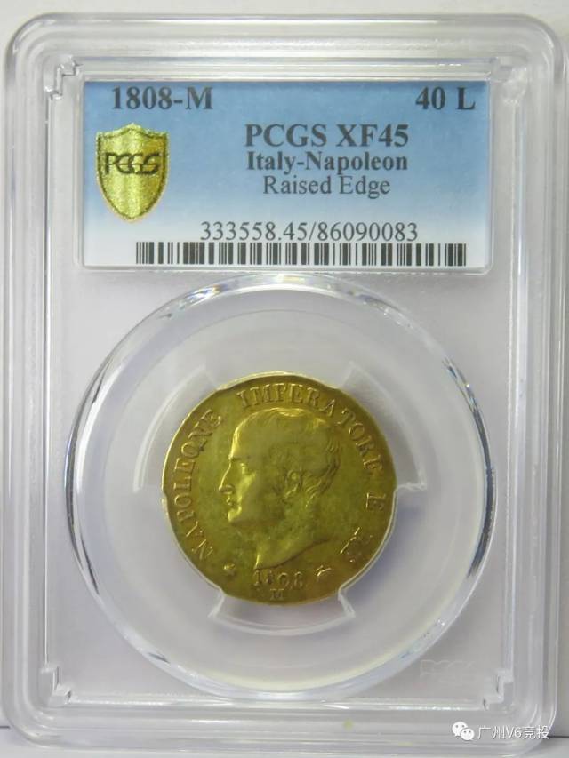 pcgs-xf45 法国1834年路易菲利普一世40法郎金币 重12.9g