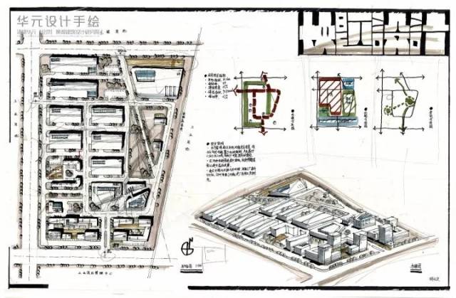 电子工业厂区规划设计——华南理工大学2010年考题(《高分规划快题150