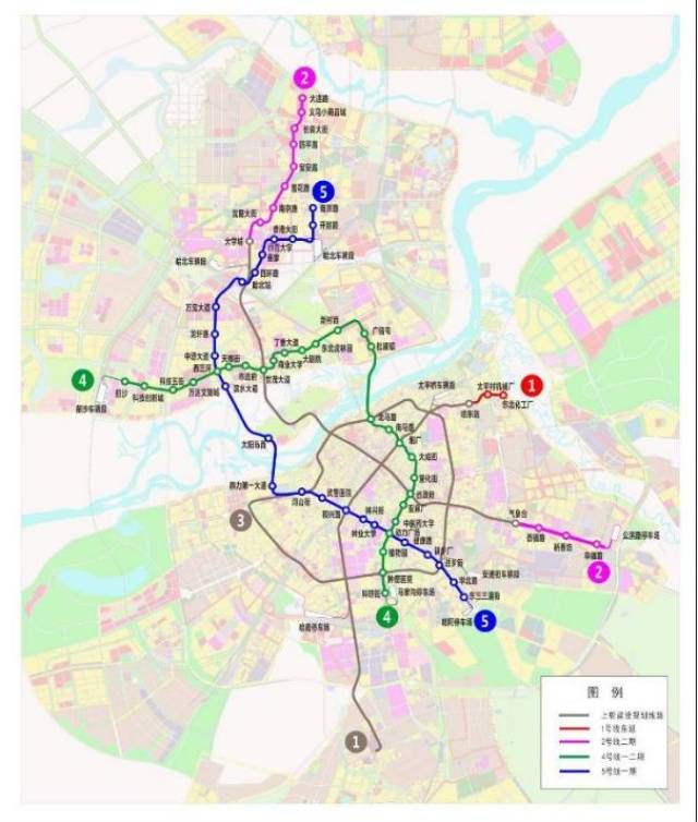 哈尔滨地铁4,5 号线或将在年内开建!规划线路图,途径站点在这里
