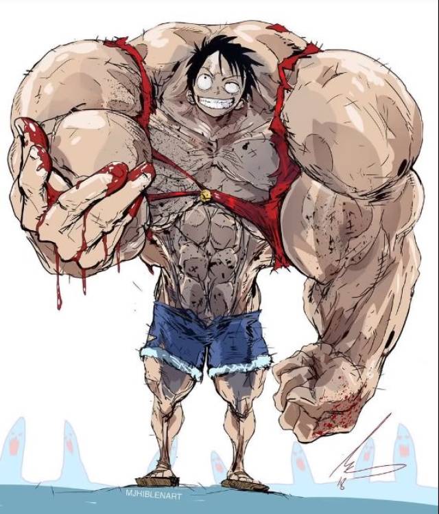 国外画师绘制动漫人物化身肌肉狂魔,"肌肉缠身"的蕾姆