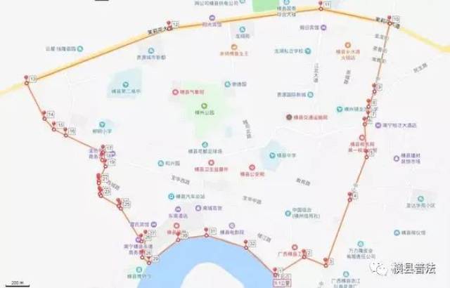 附件:横县城区烟花爆竹禁放区域图 2018年12月15日图片