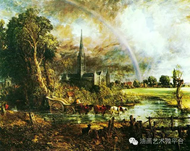 世界名画:英国风景画大师康斯太勃尔作品