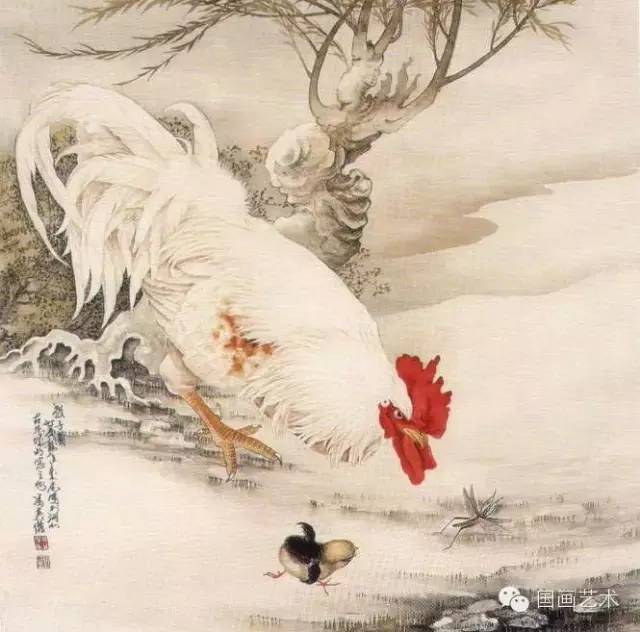 鸡的工笔及写意画法