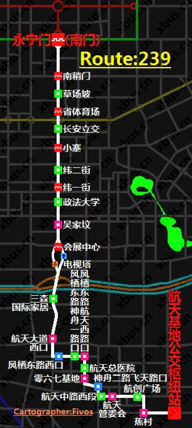 公交260路线路图▼