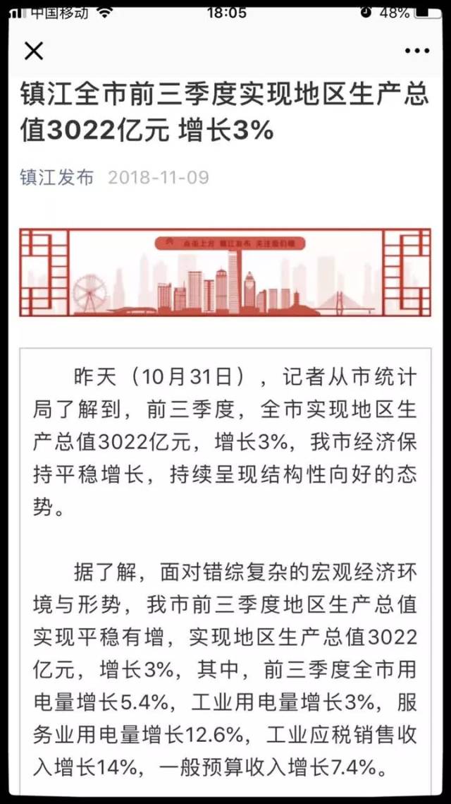 4050亿,镇江GDP的误解和求实