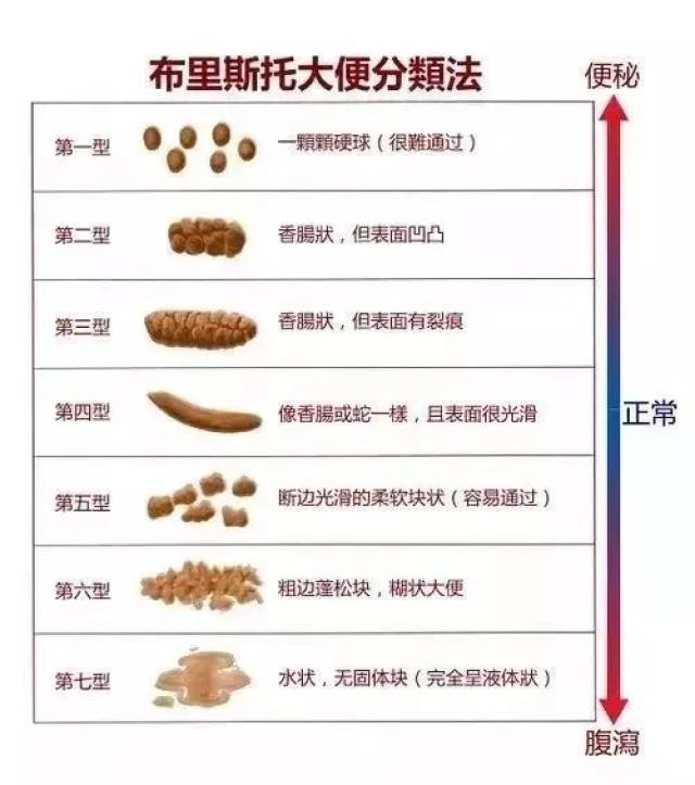 宝妈们可以参考布里斯托大便分类法,比照着宝宝的便便看看,不过这个