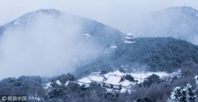 河南,嵩山雪后美景