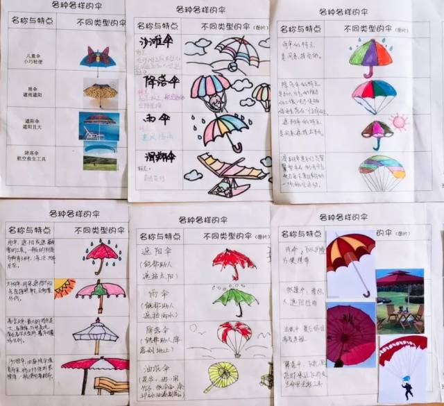 调查表《各种各样的伞》 01 现在我们知道了,原来雨伞按用途可以分为