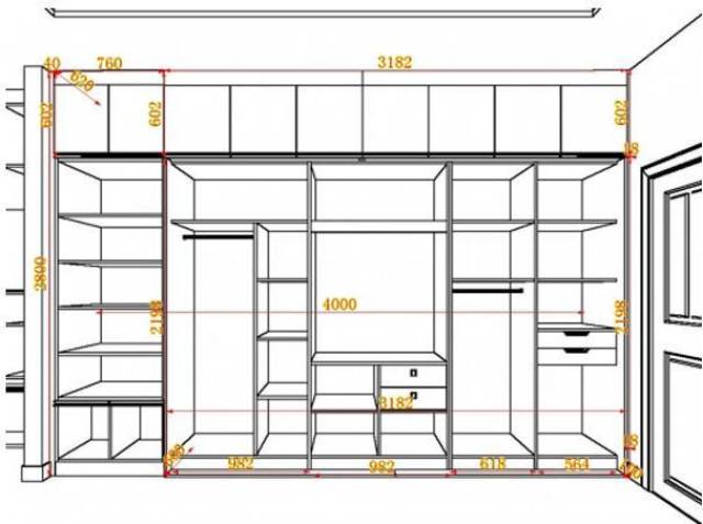 35款流行衣柜尺寸设计图,新房装修不懂可以看看!附:内部结构