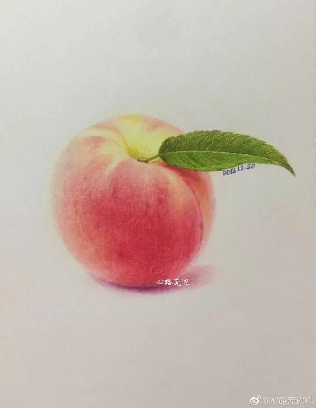 彩铅桃子合集,多种款式随你画!