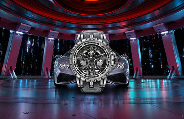 腕表在roger dubuis 罗杰杜彼与 lamborghini squadra corse 兰博基尼