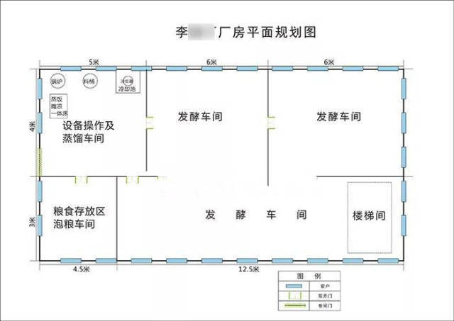 酿酒小作坊厂房规划图: 当然,酒厂布局并不是一成不变的,可根据您的