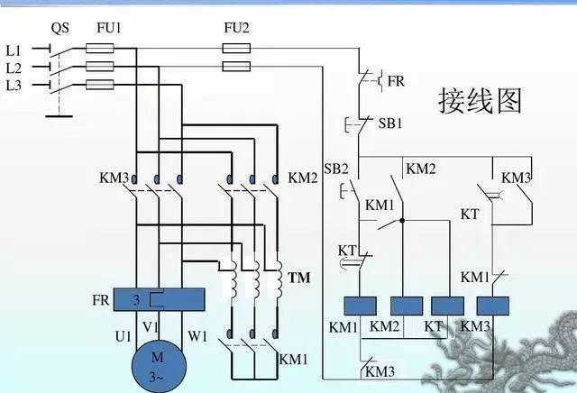 7,电动机自耦变压器降压启动控制电路.