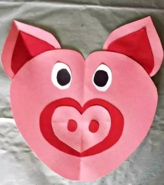 幼儿园创意手工制作,快乐的小猪!