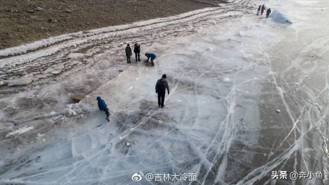 奇观:松花湖面出现绽裂冰景,美得让人心惊肉跳