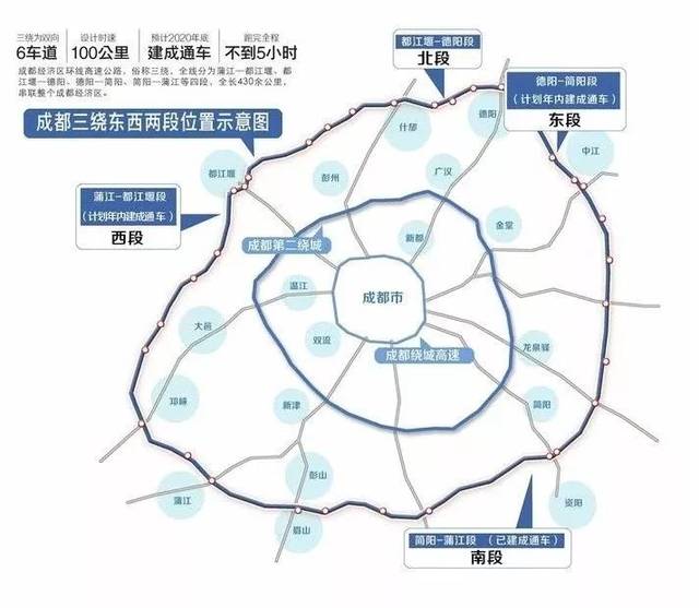 德阳至都江堰只需1小时,成都三绕来了!