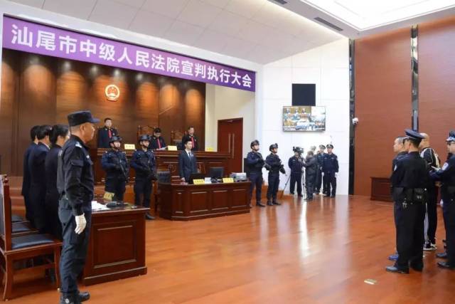 今天陆丰宣判执行大会,9名犯罪分子被执行死刑