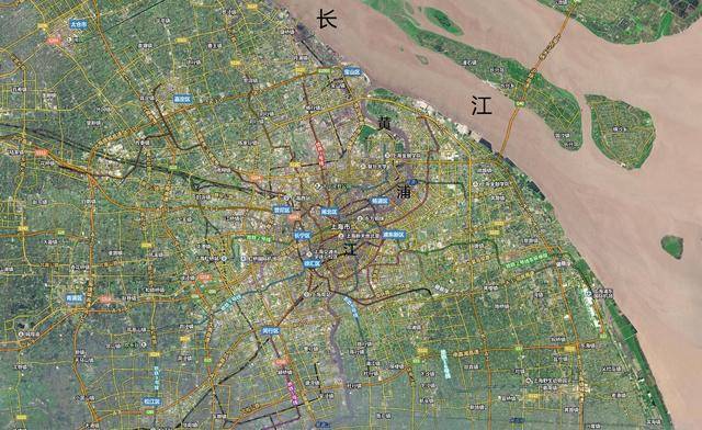 上海卫星地图图片