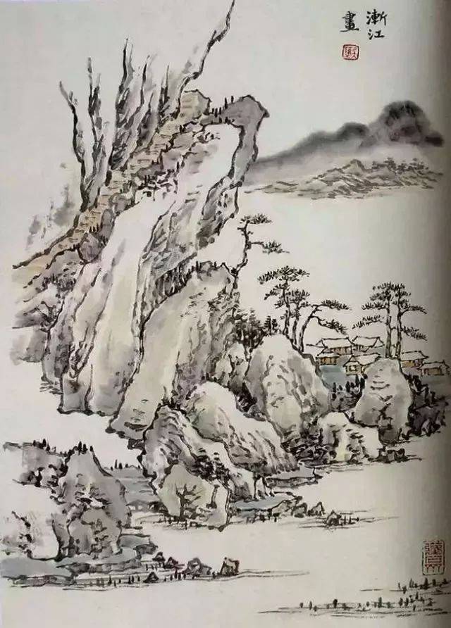 《芥子园画谱》山水,点景人物精选,美不胜收!