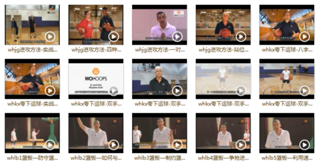 篮球视频教程大全 打篮球教学训练课程 街球零