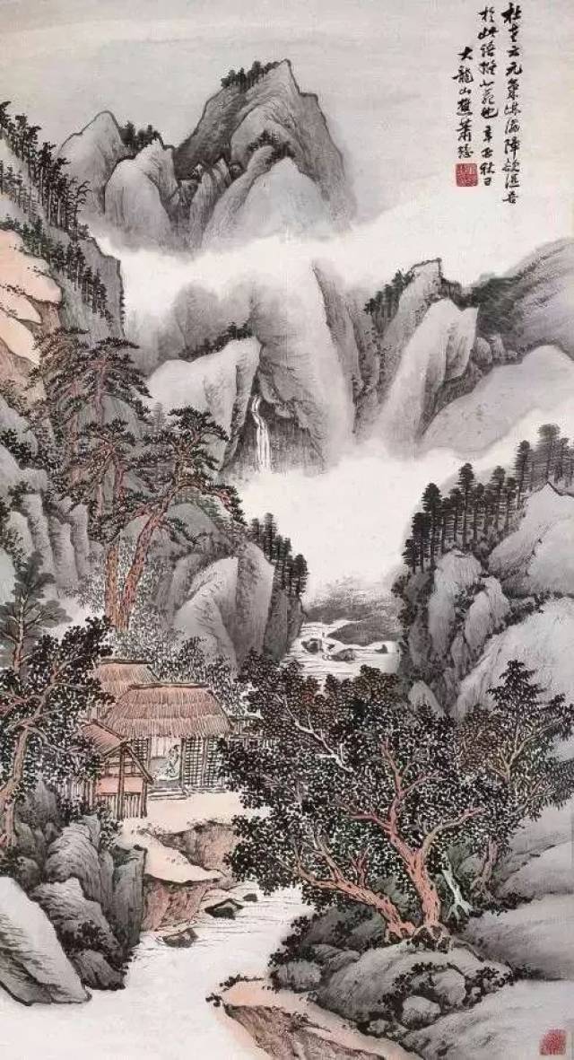 萧谦中:山重水叠,笔下境界气势苍莽,雄浑深秀,山水画作欣赏