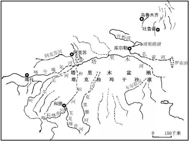 塔里木盆地水系图