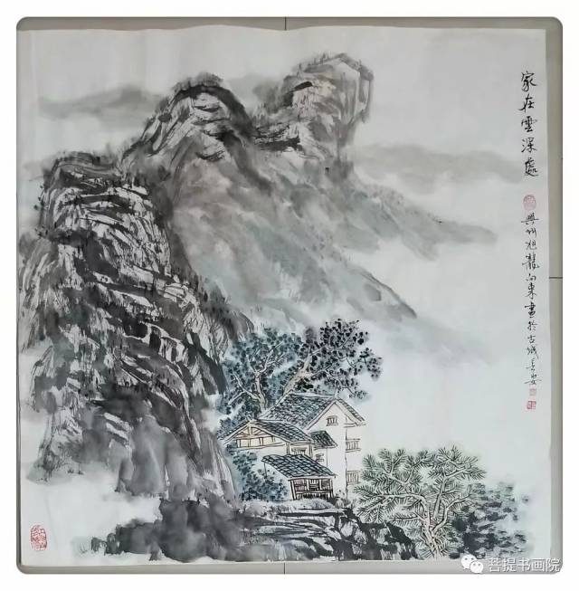 西安画家谭向东水墨山水画新作欣赏