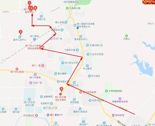 荆门城区8路车线路调整,新开69路公交,将经过这些地方