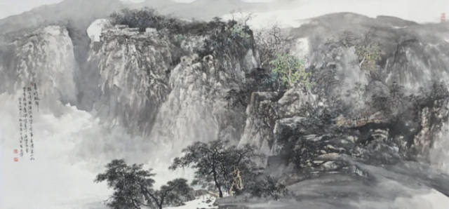 中国画家单玉清山水国画作品欣赏