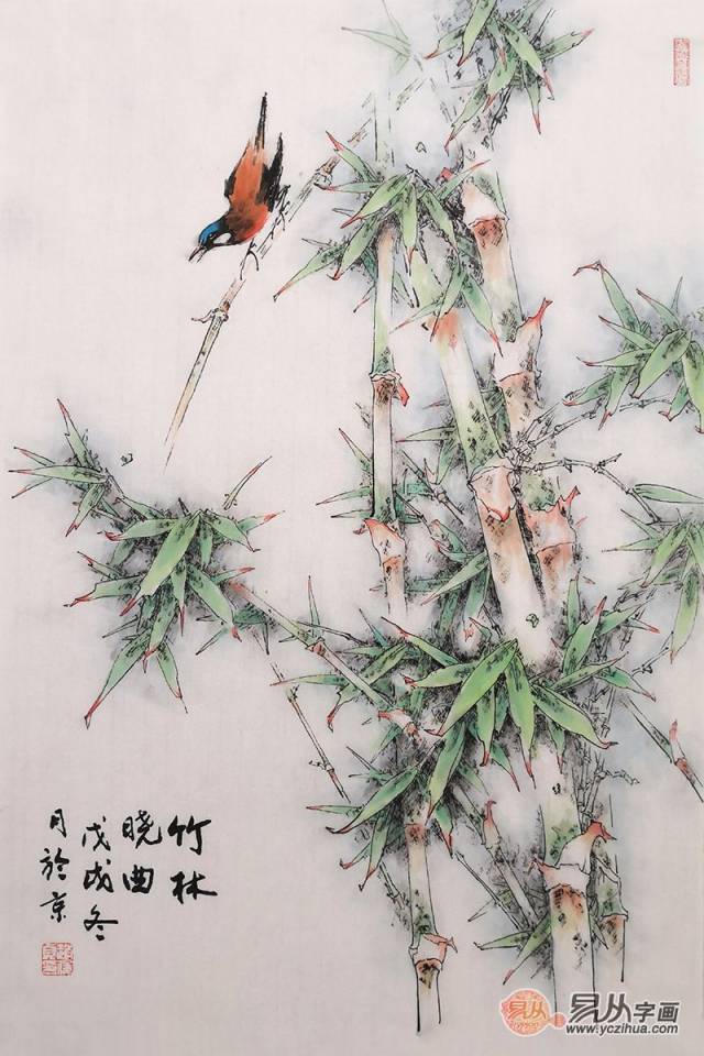 走廊尽头挂什么画好 美美的花鸟画_手机搜狐网