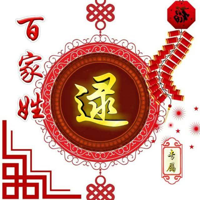 2019新春版,百家姓氏头像,红红火火迎新年