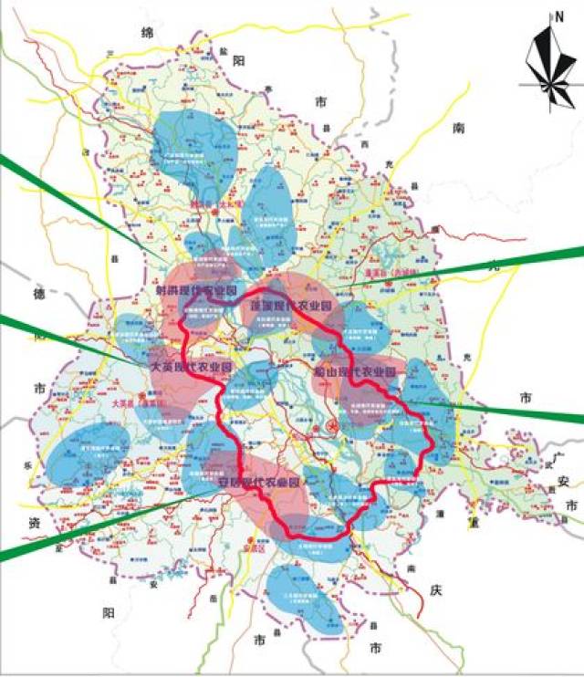 遂宁市大环线规划图