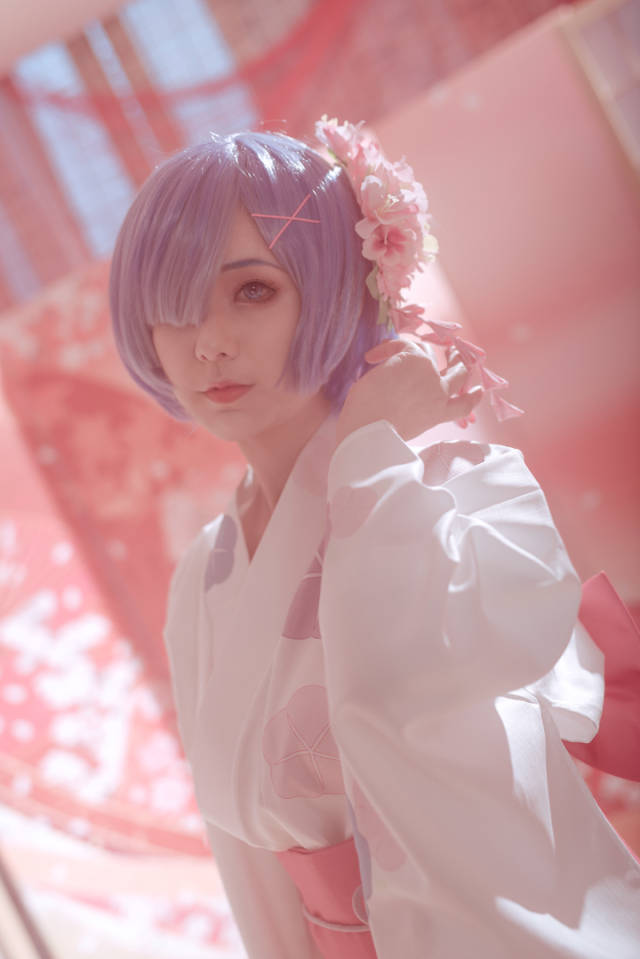 雷姆浴衣cosplay 你要吃蕾姆的苹果糖吗