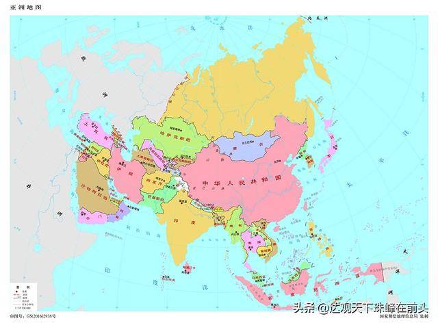 亚洲地形地势地图(一)