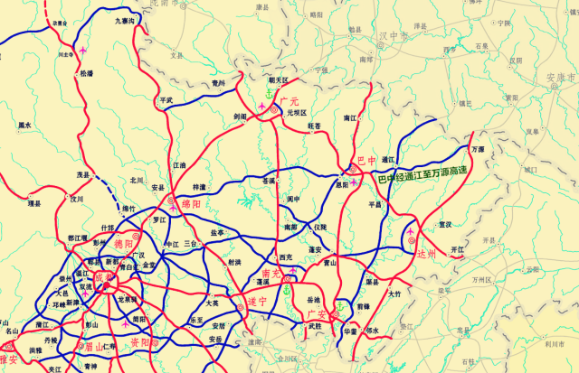 规划(2014—2030年》第三条横线(绵阳至万源高速公路)的重要组成部分