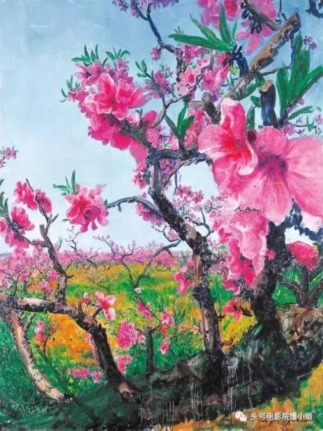 2015年,周春芽在澳门办新作展《始终是开始》,刘嘉玲就前往捧场.